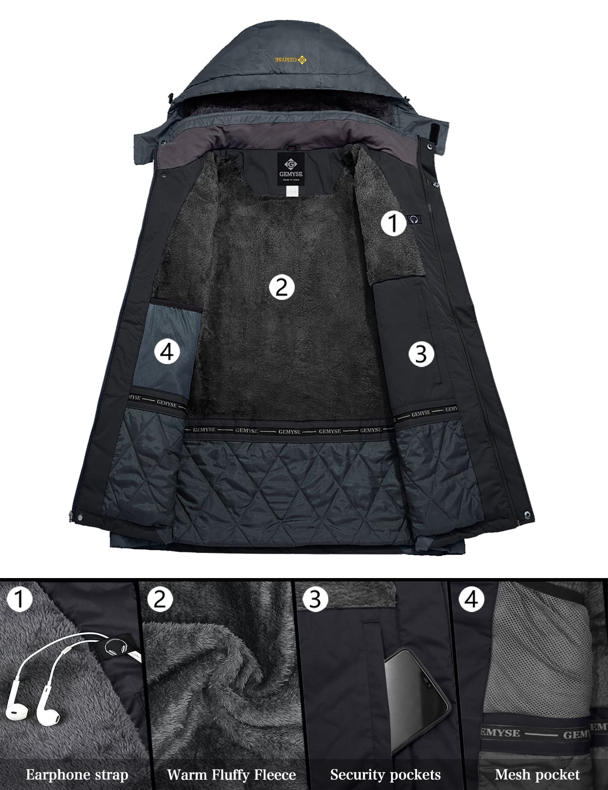 Mountain Waterproof Ski Snow Jacket Winter