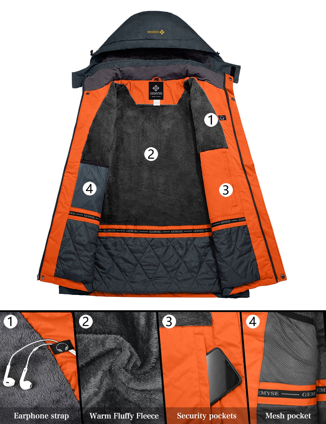 Mountain Waterproof Ski Snow Jacket Winter
